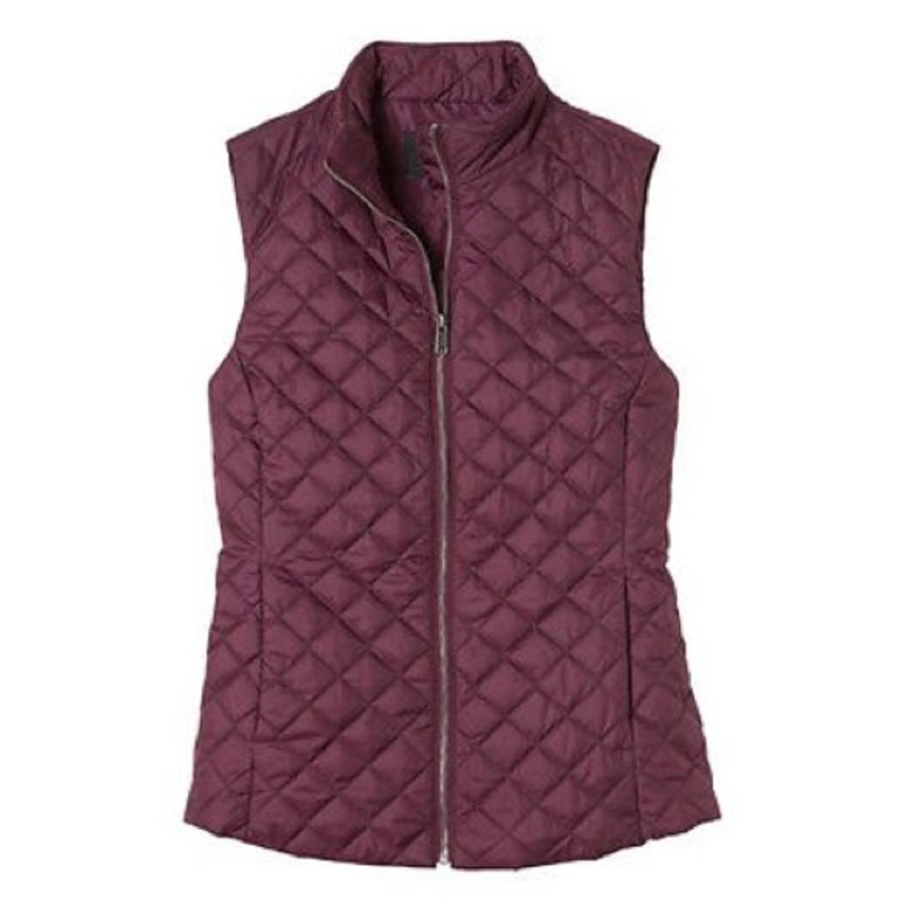 Banana Republic Womens Quilted Vest Elderberry